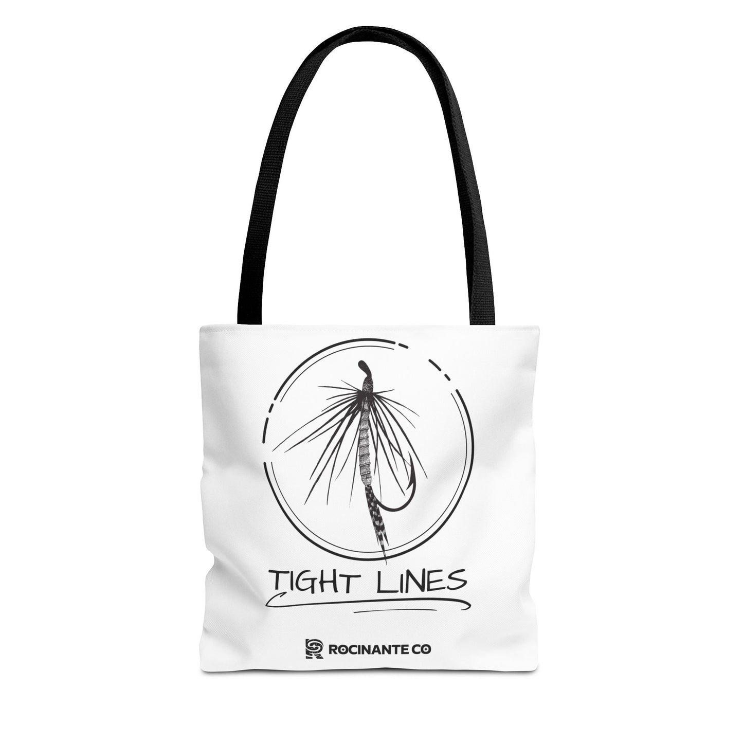 Tight Lines Tote Bag White | Durable Fishing Gift Bag with Stylish Print for Outdoor Enthusiasts & Everyday Use