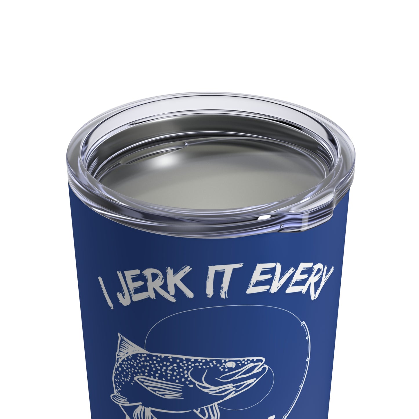 Jerk It 10oz Fishing Tumbler, Funny Gift for Fisherman, Outdoor Enthusiast Mug, Travel Tumbler for Fishing Trips