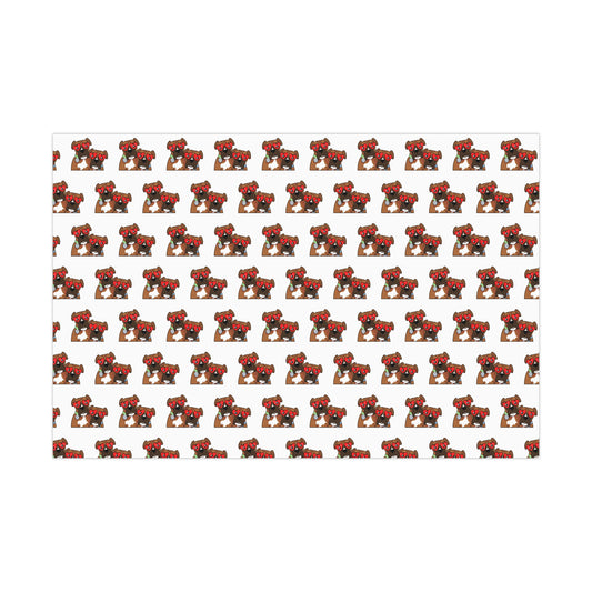 Boxer Love Wrapping Paper, Festive Gift Wrap Paper, Dog Designs, Perfect for Birthdays, Holidays, and Special Occasions