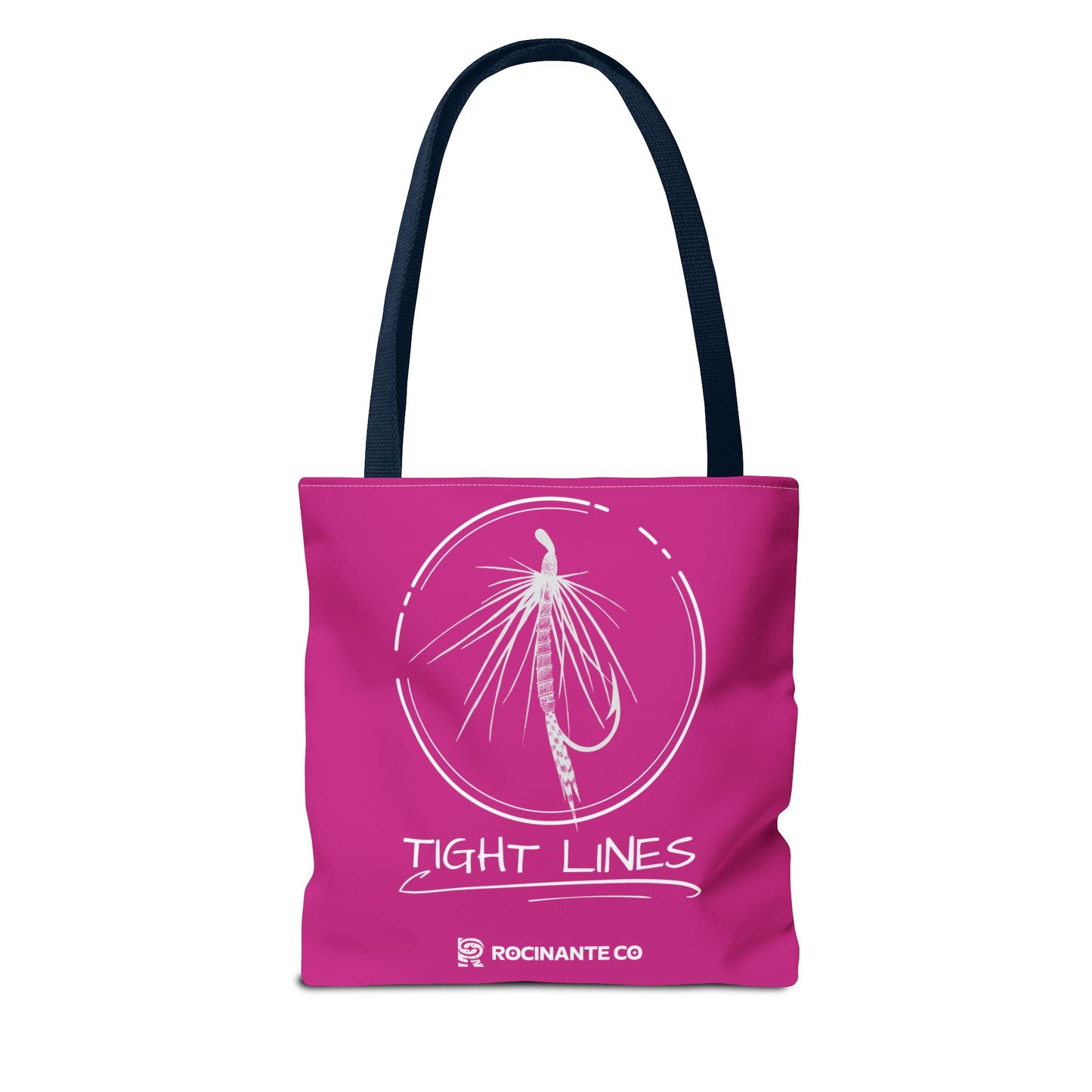 Pink Tight Lines Tote Bag, Fishing Canvas Tote Lightweight Durable Beach Market Bag