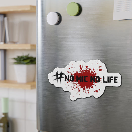 #No Mic No Life Die-Cut Magnet | Gaming Lover Gift, Gamer Room Decor, Fridge Magnet, Geeky Present, Video Game Enthusiast, Gaming Accessories