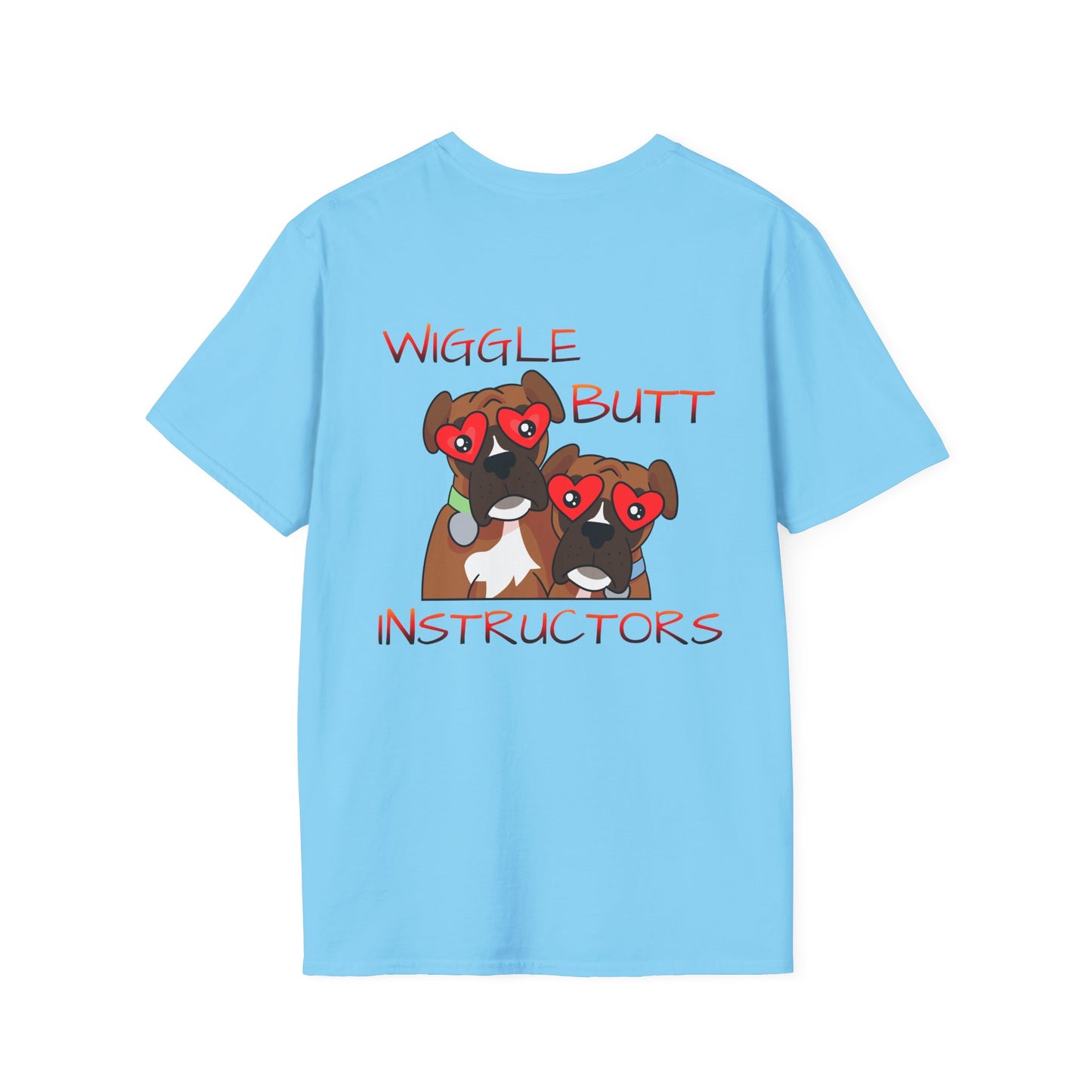 Unisex Wiggle Butt Instructors Tee - Funny Dog Trainer Shirt & Pet Lover Gift, Casual Animal Trainer Top