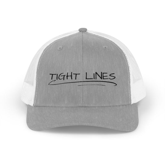 Tight Lines Embroidered Trucker Hat (Dark Logo)