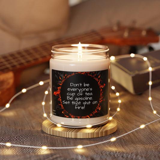 Motivational Be Gasoline Scented Candle | Unique Aromatherapy Gift for Energy & Focus | Handmade Home Decor for Inspiration