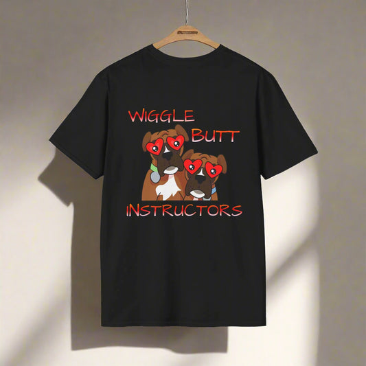 Unisex Wiggle Butt Instructors Tee - Funny Dog Trainer Shirt & Pet Lover Gift, Casual Animal Trainer Top