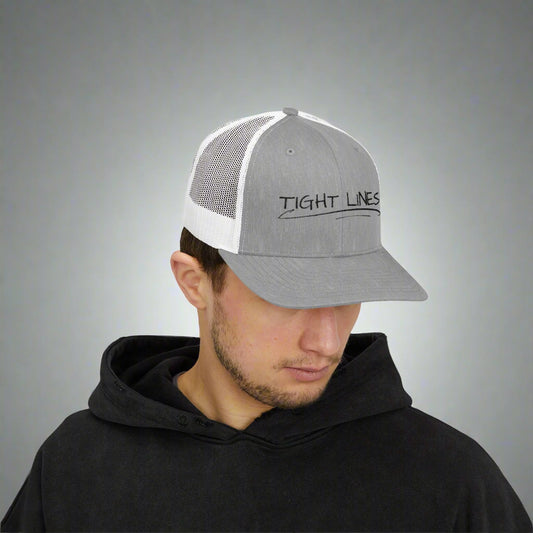 Tight Lines Embroidered Trucker Hat (Dark Logo)