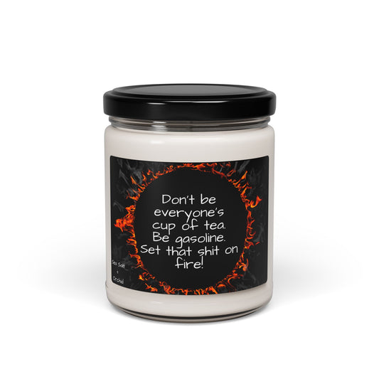 Motivational Be Gasoline Scented Candle | Unique Aromatherapy Gift for Energy & Focus | Handmade Home Decor for Inspiration