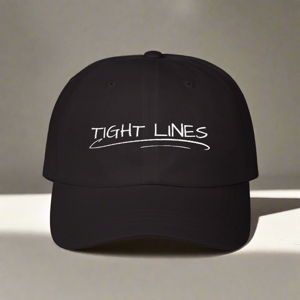 Tight Lines Embroidered Hat (Light Logo)