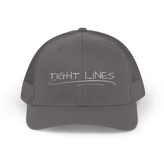 Tight Lines Embroidered Trucker Hat (Light Logo)
