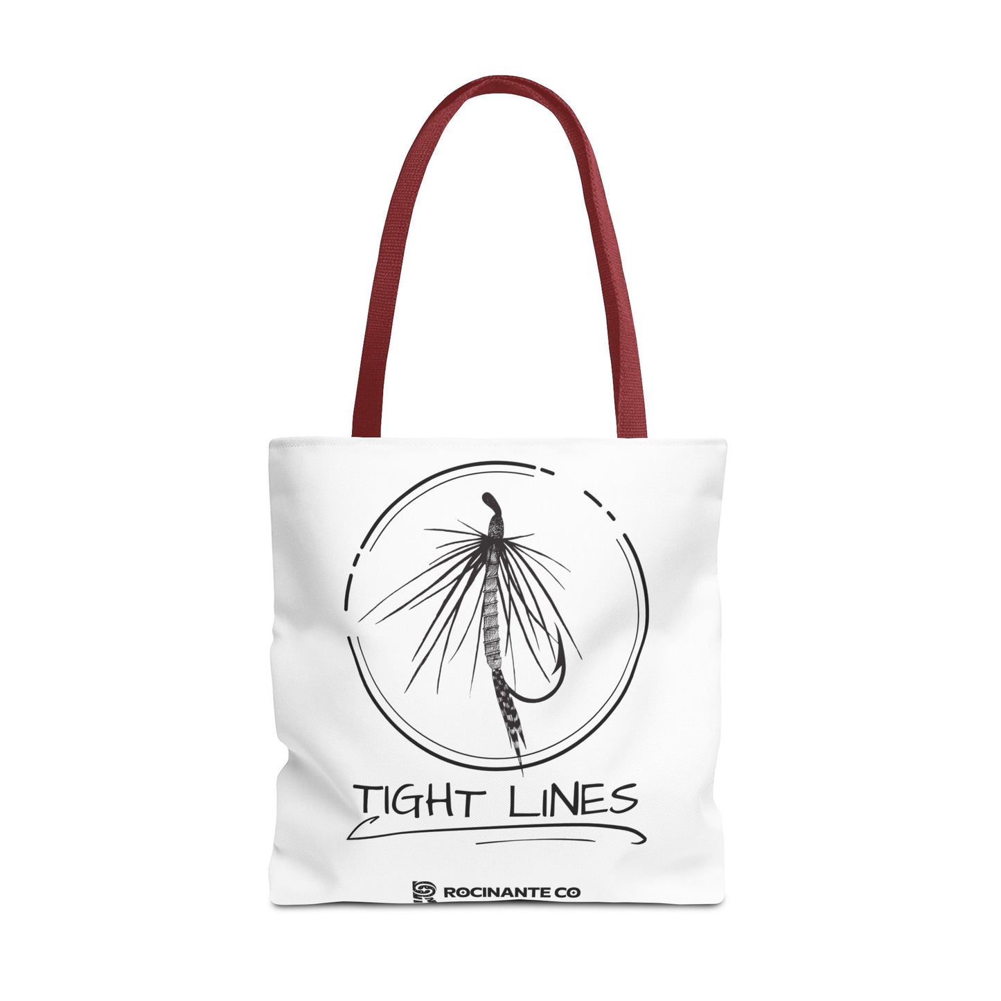 Tight Lines Tote Bag White | Durable Fishing Gift Bag with Stylish Print for Outdoor Enthusiasts & Everyday Use