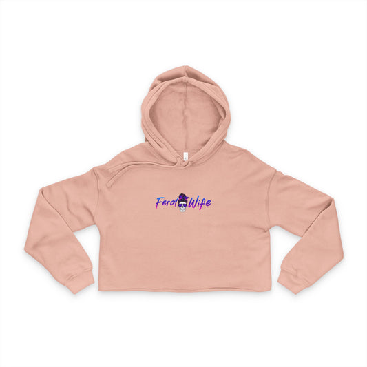 Chic Women's Feral Wife Cropped Hoodie