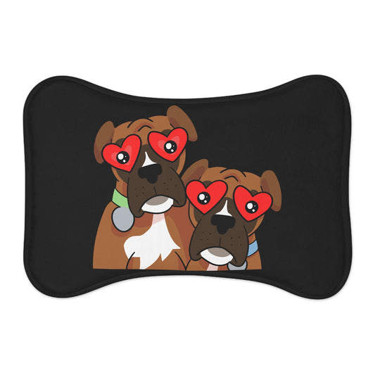 Boxer Feeding Mats for Dogs – Cute Non-Slip Waterproof Placemat with Boxer Dog Design for Pet Bowls & Home Decor
