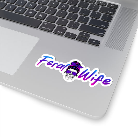 Feral Wife Kiss-Cut Vinyl Stickers, Decals for Laptops, Water Bottles, Notebooks, Durable, Waterproof & Unique Gift Idea
